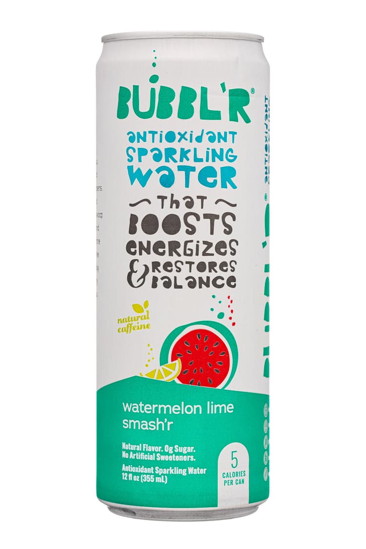 Bubbl'R Watermelon Lime Smash'R Antioxidant Sparkling Water