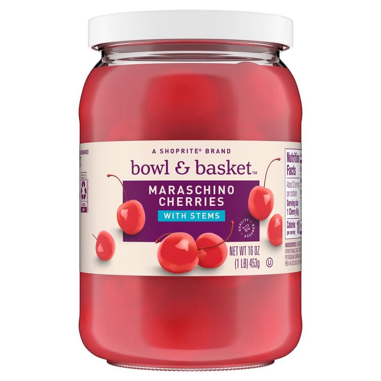 Bowl & Basket Maraschino Cherries With Stems