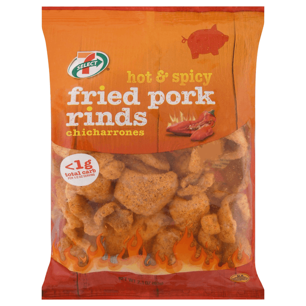 7-Select Hot & Spicy Fried Pork Rinds Chicharrones