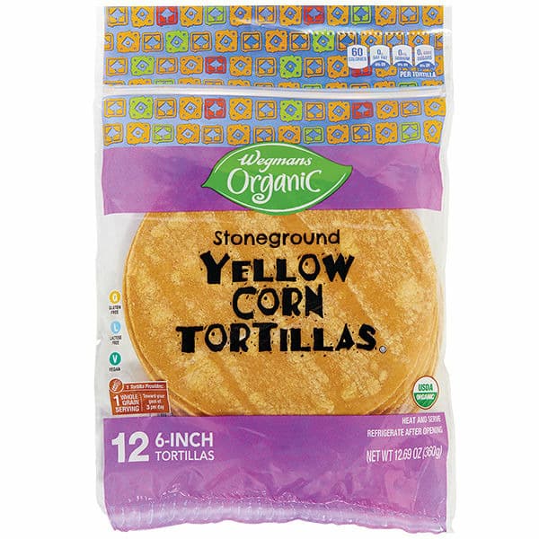 Wegmans Organic Stoneground Yellow Corn Tortillas