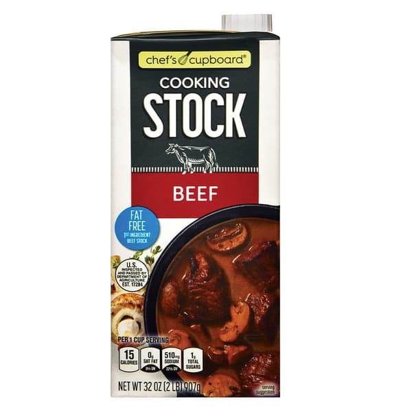 Chef's Cupboard Fat Free Beef Cooking Stock