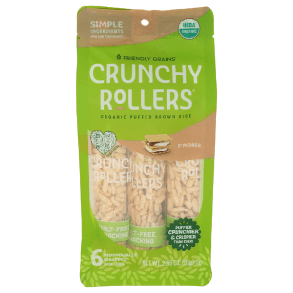 Friendly Grains Crunchy Rollers Organic Puffed Brown Rice S'Mores