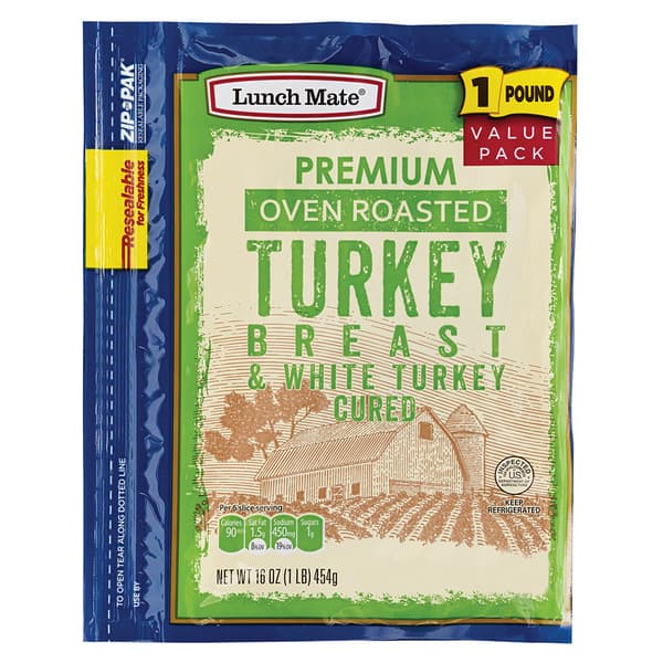 Lunch Mate Premium Oven Roasted Turkey Breast & White Turkey Cured