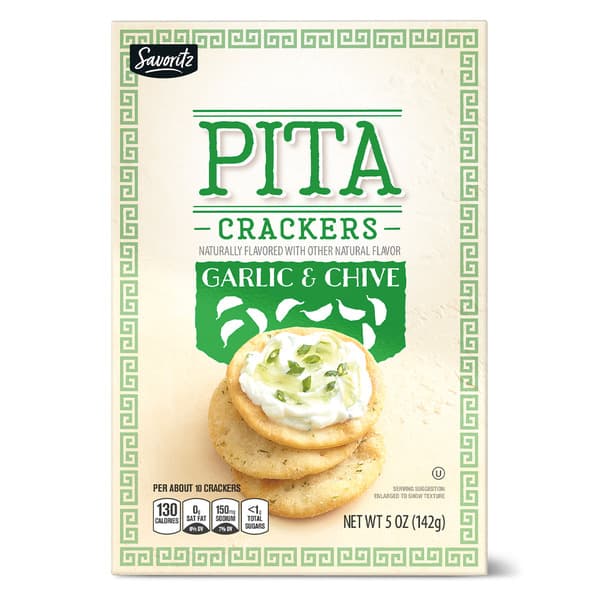 Savoritz Pita Crackers Garlic & Chive