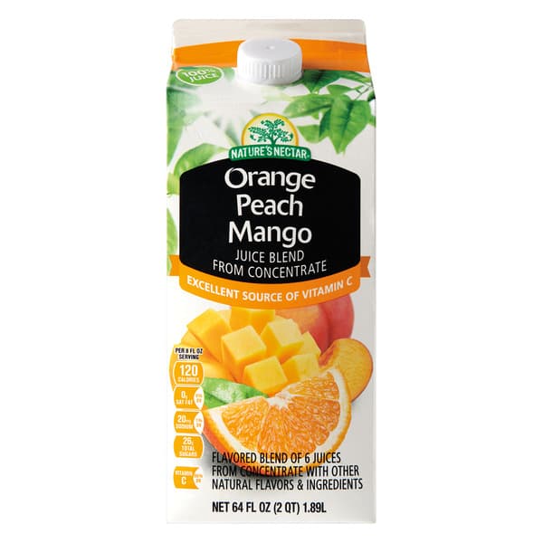 Nature'S Nectar Orange Peach Mango Juice Blend From Concentrate