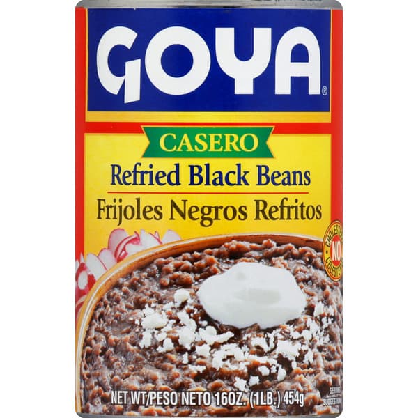 Goya Beans Refried Black Casero