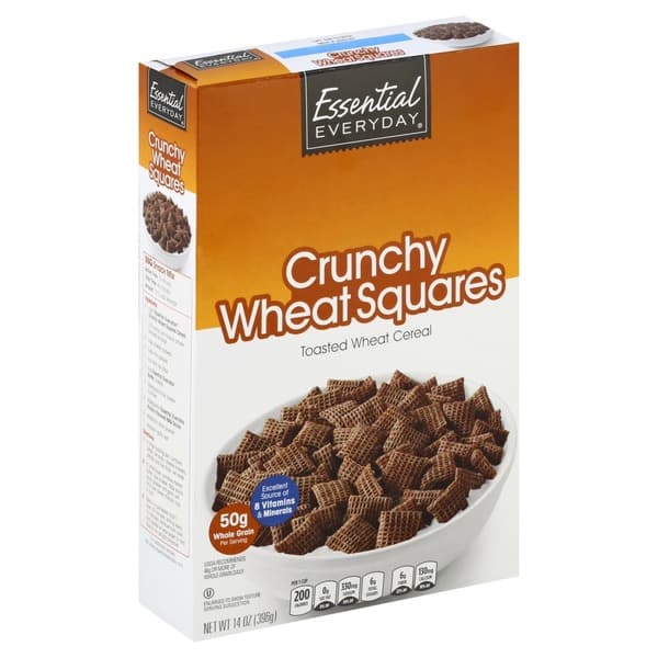 Essential Everyday Cereal, Whole Grain, Crunchy Wheat, Squares