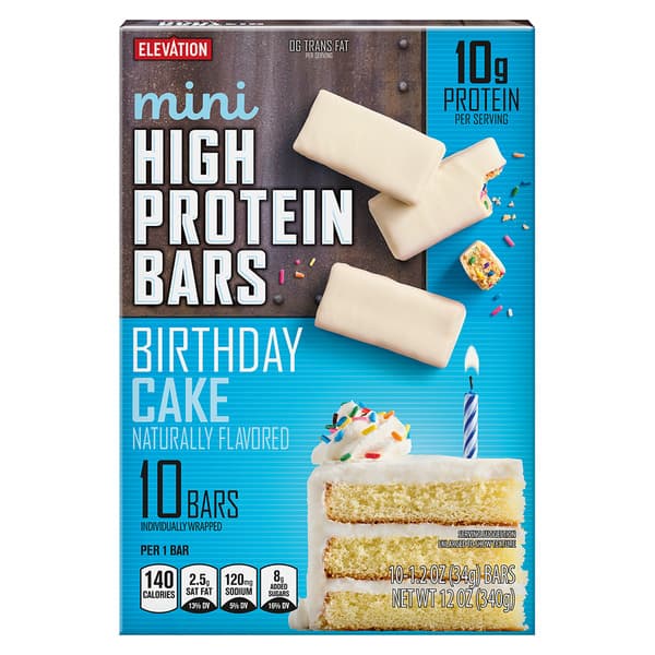 Elevation Mini High Protein Bars Birthday Cake