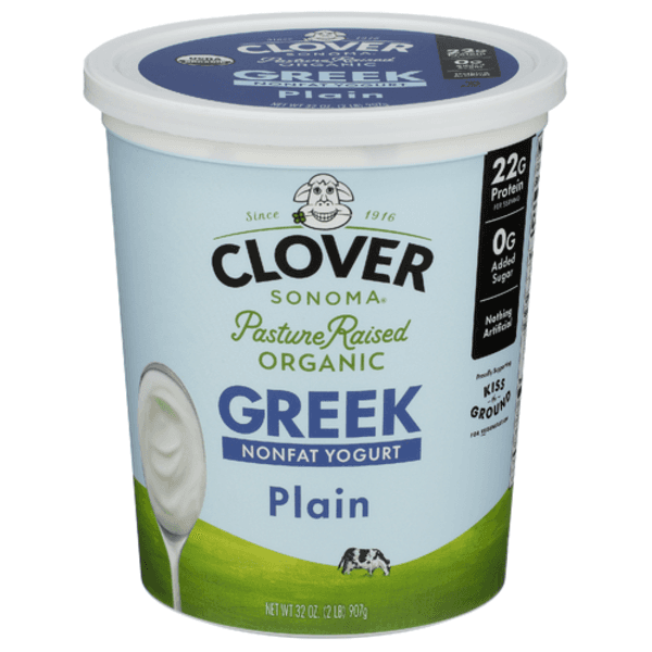 Clover Organic Nf Greek Plain Yogurt