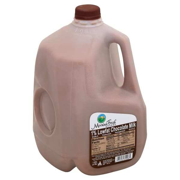 Morning Fresh Farms Milk, Lowfat, Chocolate, 1% Milkfat