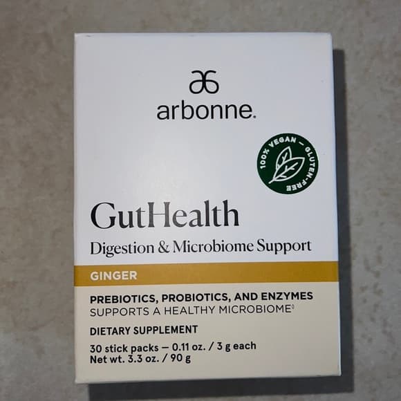Arbonne 100% Vegan Guthealth Digestion & Microbiome Support Ginger