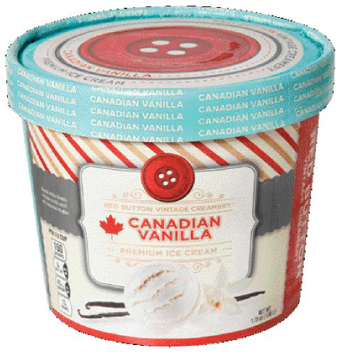 Red Button Vintage Creamery Canadian Vanilla Premium Ice Cream