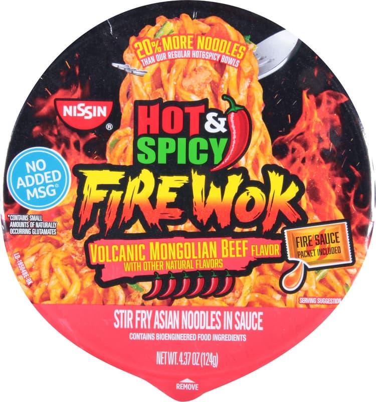Nissin Hot & Spicy Fire Wok Volcanic Mongolian Beef
