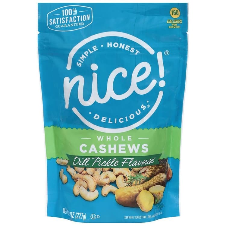 Nice! Whole Cashews Dill Pickle Flavored