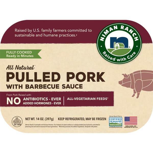 Niman Pulled Pork W/Bbq Sauce