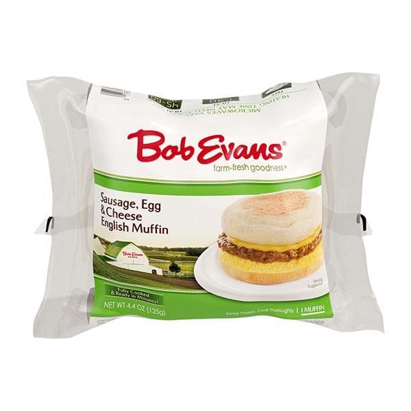 Bob Evans Sausage, Egg & Cheese English Muffin. Wrapper