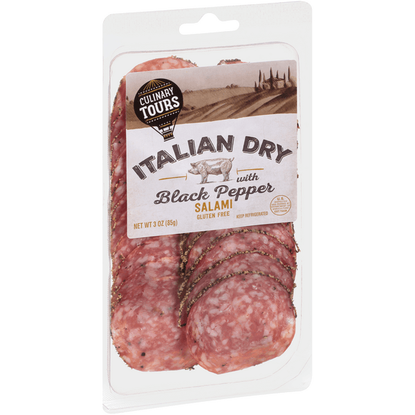 Culinary Tours Italian Dry Salami With Black Pepper