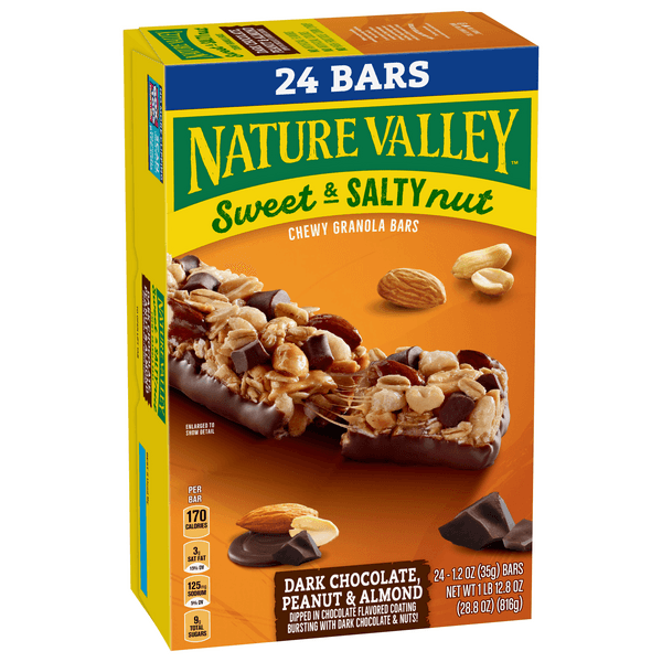 Nature Valley Sweet & Salty Nut Chewy Granola Bars Dark Chocolate, Peanut & Almond