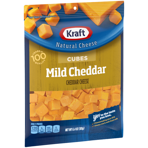 Kraft Natural Cheese Snacks Cheddar Mild Cheese Cubes