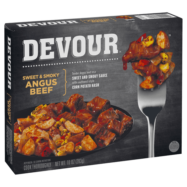 Devour Sweet & Smoky Angus Beef With Southwest Style Corn Potato Hash Meal