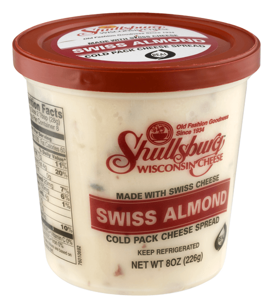Shullsburg Wisconsin Cheese Cold Pack Cheese Spread Swiss Almond