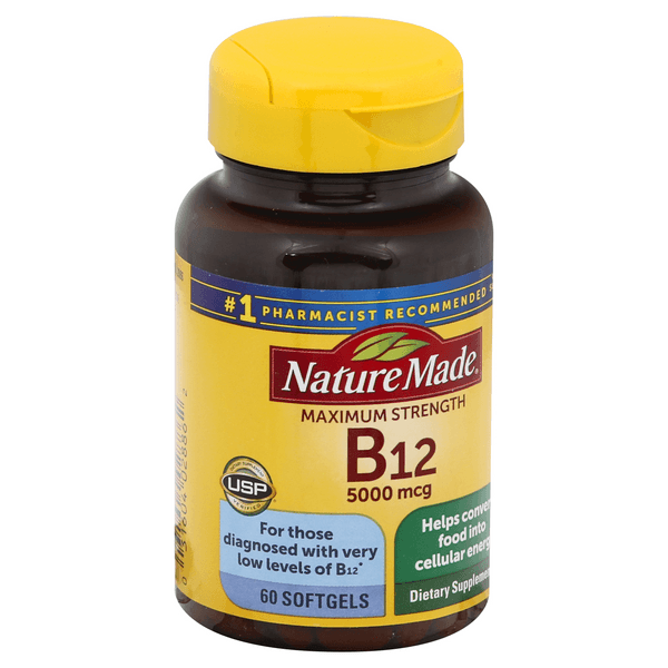 Naature Made Vitamin B-12 Maximum Strength 5000Mcg Softgels