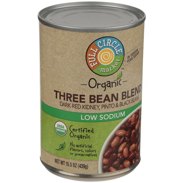 Full Circle Organic Low Sodium Three Bean Blend