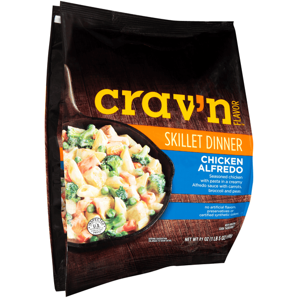 Crav'N Flavor Chicken Alfredo Skillet Dinner