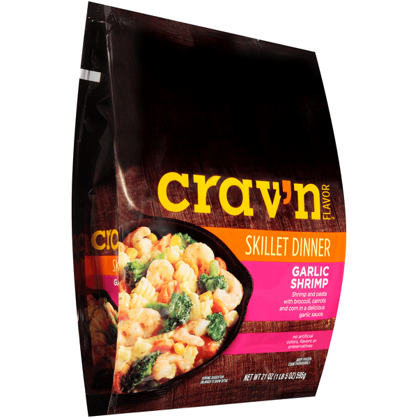 Crav'N Flavor Garlic Shrimp Skillet Dinner