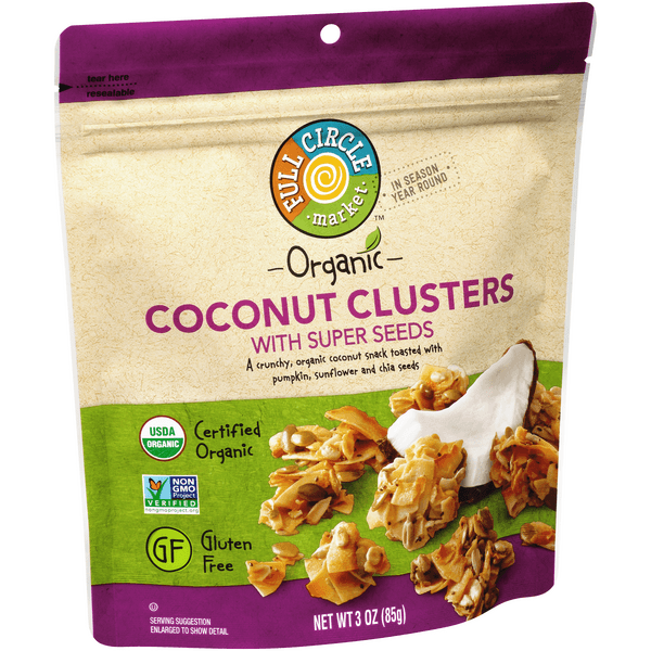 Full Circle Market Coconut Clusters With Super Seeds Toasted With Pumpkin, Sunflower And Chia Seeds