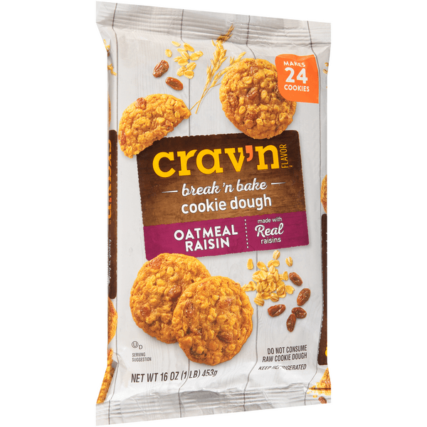 Crav'N Flavor Oatmeal Raisin Break 'N Bake Cookie Dough