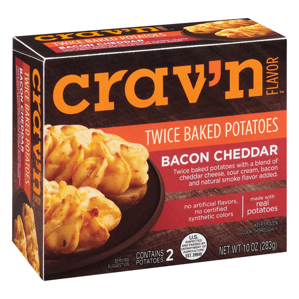 Crav'N Flavor Twice Baked Potatoes, Bacon Cheddar