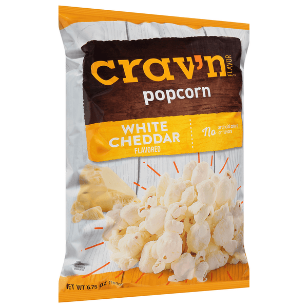 Crav'N White Cheddar Flavored Popcorn