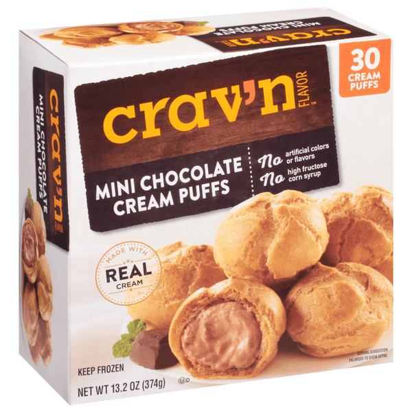 Crav'N Flavor Mini Chocolate Cream Puffs