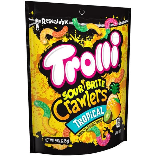 Trolli Sour Brite Crawlers Tropical Gummi Candy