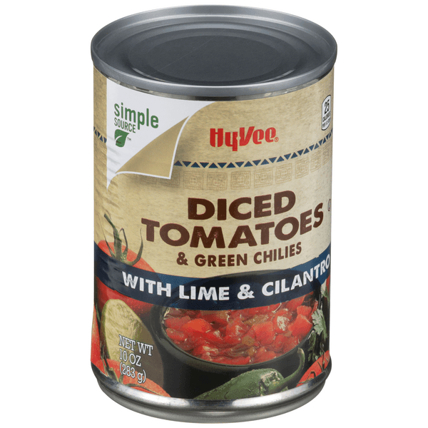 Hy-Vee Mexican Lime & Cilantro Diced Tomatoes & Green Chilies