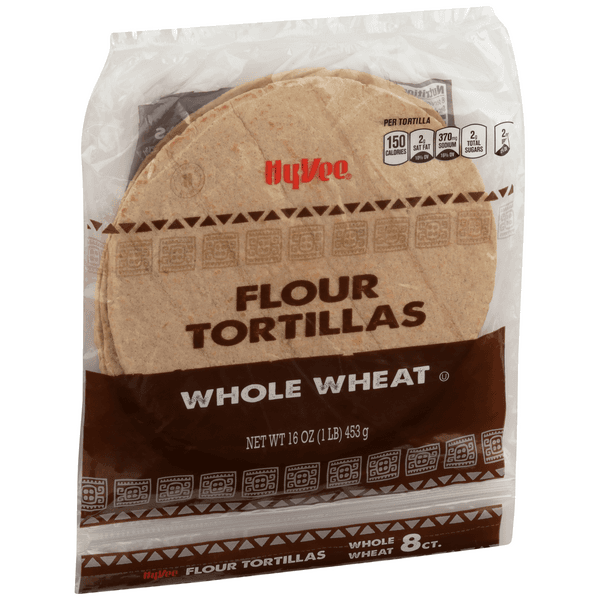 Hy-Vee Fajita Size Whole Wheat Tortillas