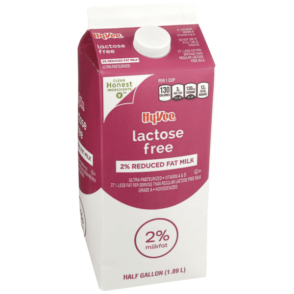 Hy-Vee 100% Lactose Free 2% Reduced Fat Milk
