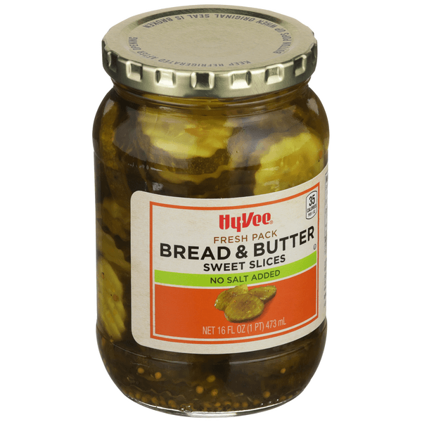 Hy-Vee No Salt Bread & Butter Sweet Pickle