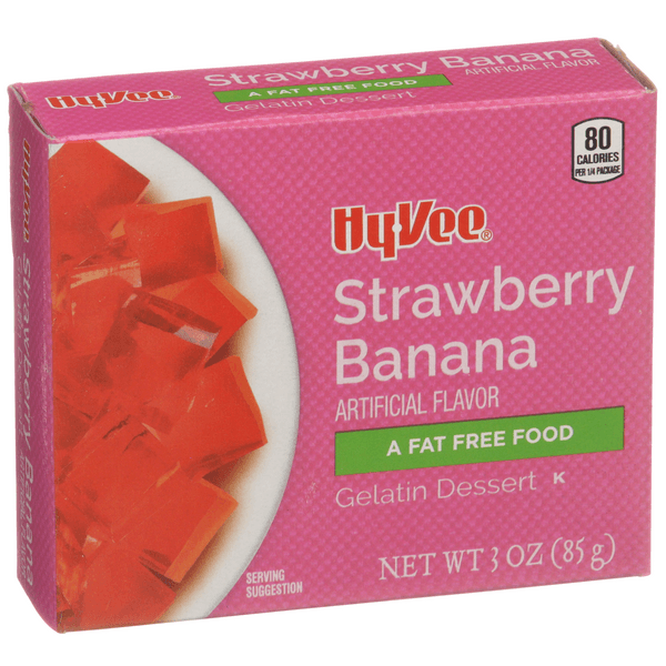 Hy-Vee Strawberry Banana Gelatin Dessert