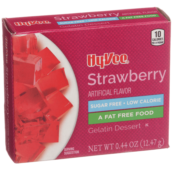 Hy-Vee Sugar Free Strawberry Gelatin Dessert