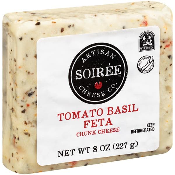 Soiree Tomato & Basil Feta Chunk Cheese