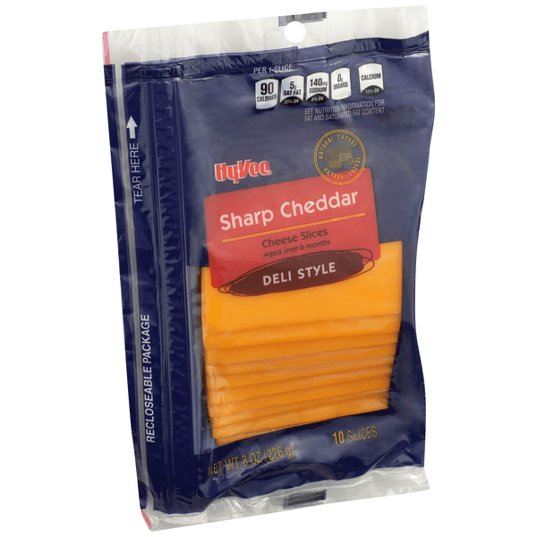 Hy-Vee Sliced Sharp Cheddar Cheese