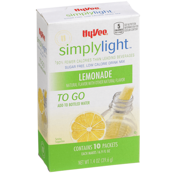 Hy-Vee Simplylight Low Calorie Lemonade Drink Mix To Go