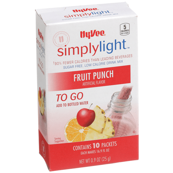 Hy-Vee Simplylight Low Calorie Fruit Punch Drink Mix To Go