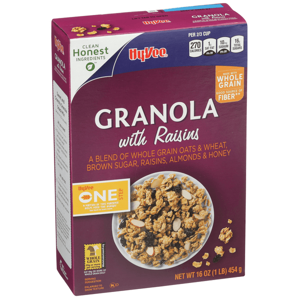 Hy-Vee One Step Granola With Raisins