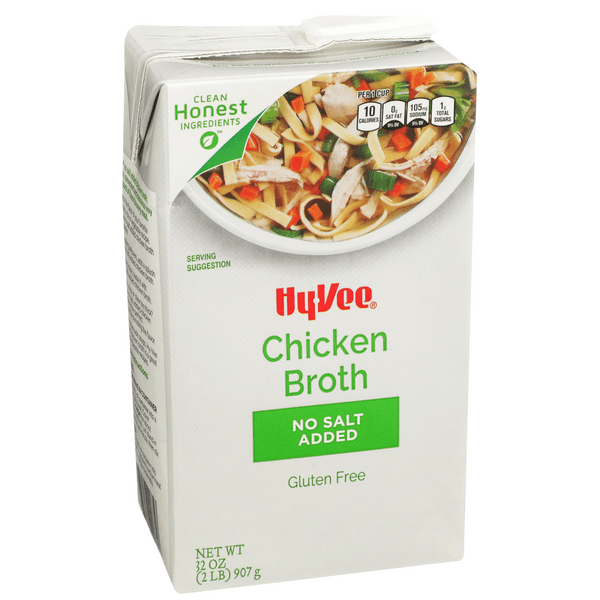 Hy-Vee Chicken Broth, No Salt Added