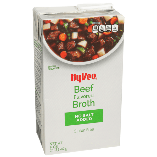 Hy-Vee Beef Broth, No Salt Added
