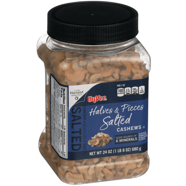 Hy-Vee Halves & Pieces Salted Cashews