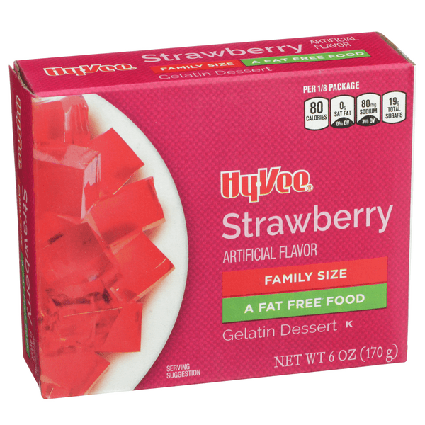 Hy-Vee Strawberry Gelatin Family Size